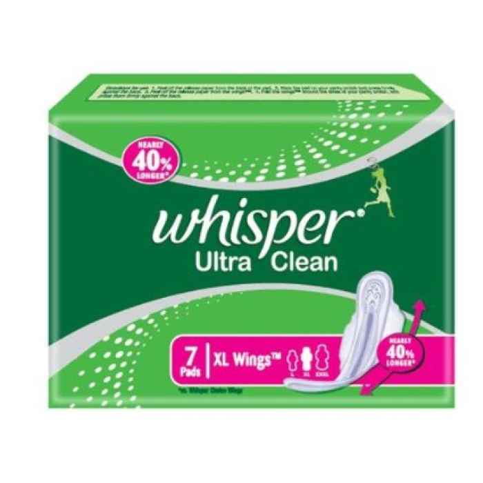 sanitary pads and hygiene whisper ultra clean 7 pads xl wings